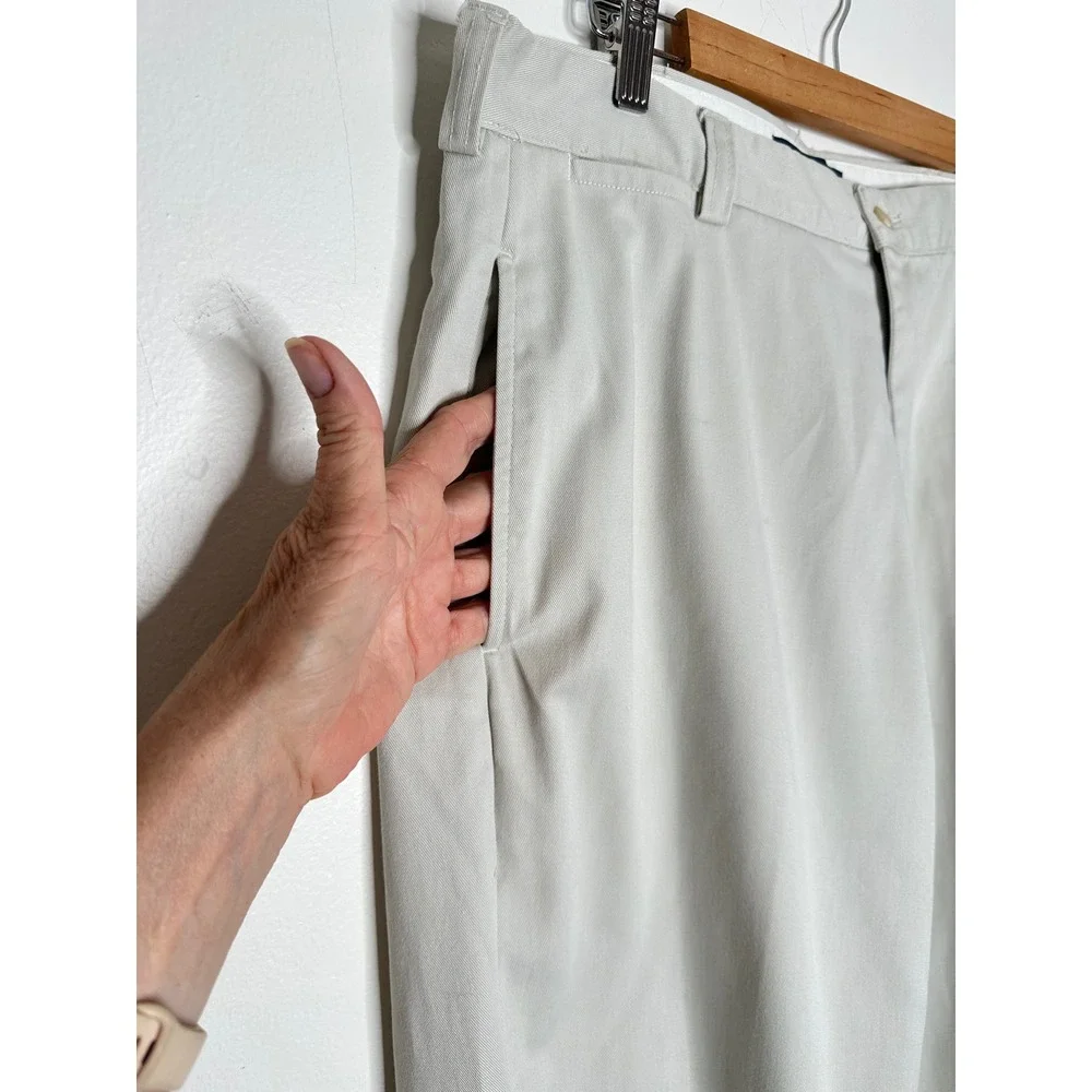Polo Ralph Lauren Mens Classic Chino Philip Pants Cotton Beige Trousers Waist 38